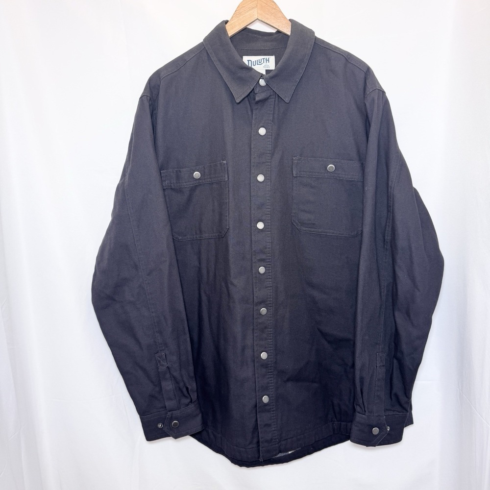 Duluth Trading Co Original Fire Hose Flannel Lined Shirt Jacket Mens XL Tall